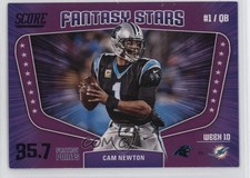 2018 Score Fantasy Stars Purple Cam Newton #16 0e2o