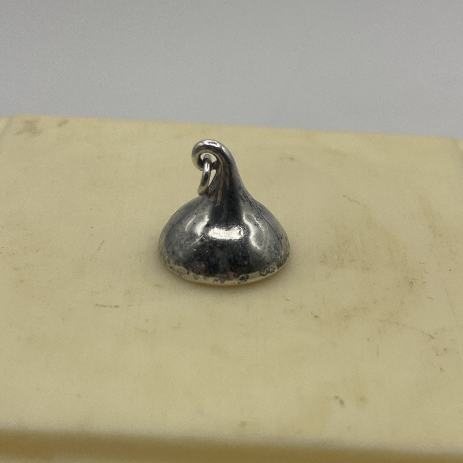 Heavy Sterling Silver Hershey Kiss Pendant