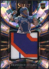 Francisco Alvarez 2023 Select RC Rookie Swatch Cracked Ice Prizm /23