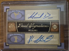 Upper Deck 2012 SP Signature Edition Dual Signatures Dunn/Skipworth Auto MIA 9