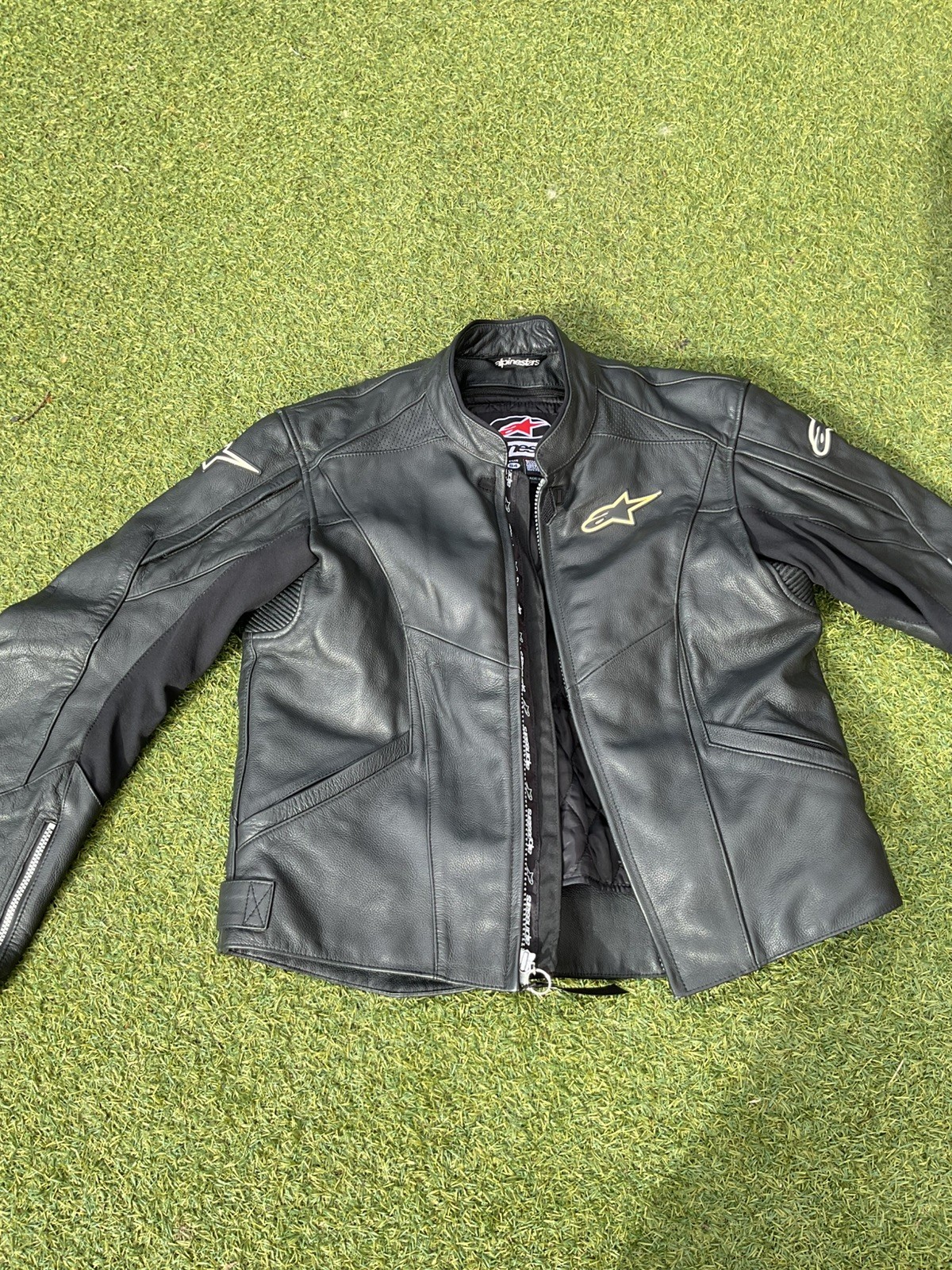 Alpinestars Original Cowhide Leather Motorbike Jacket Real Leather EU 54