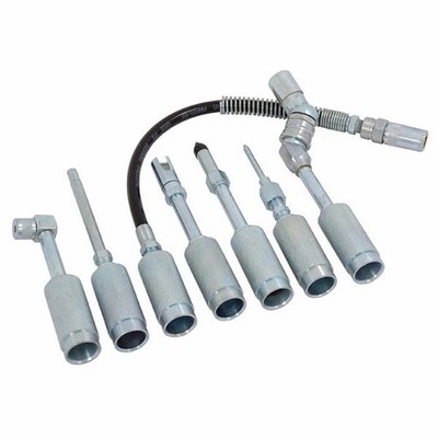 7-teiliges Fettpresse Schmieradapter Zubehörset Gummispitze Nadeldüse