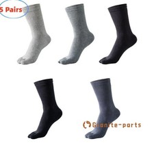 5Pack Crew Ankle Five Finger Toe 100 Cotton Work Athletic Sport Solid Men Socks