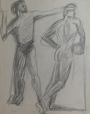 ROBERT CALIX (1919-2008) ORIGINAL WORK SIGNED NUDE SCENE (23)