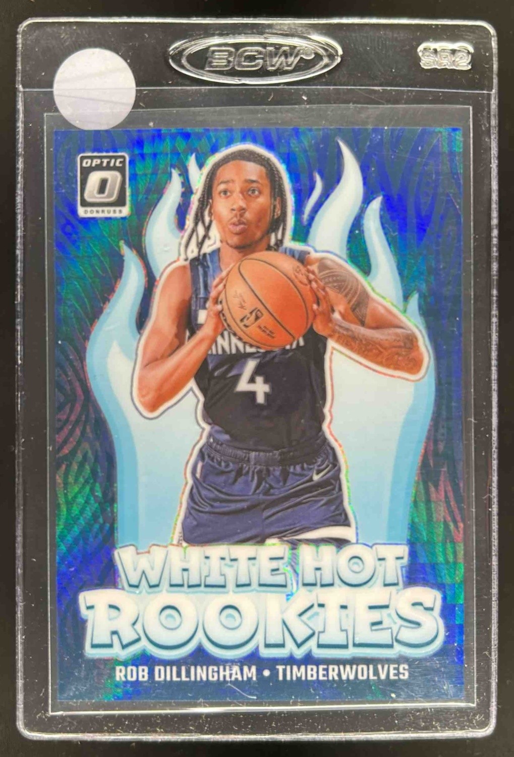 2024-25 Donruss Optic Rob Dillingham White Hot Rookies Hyper Blue RC #/175