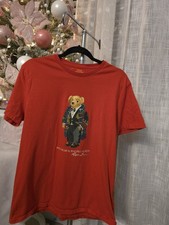 Polo Ralph Lauren Red Holliday Bear T Shirt Mens Medium