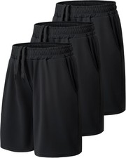 3 Pack Athletic Basketball Boys Shorts - Teen Black Soccer