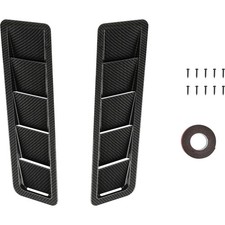 2pcs Carbon Fiber Universal Hood Vent Scoop Louver Scoop Cover Air Flow Intake 2pcs Carbon Fiber Universal Hood Vent Scoop Louver Scoop Cover Air Flow Intake