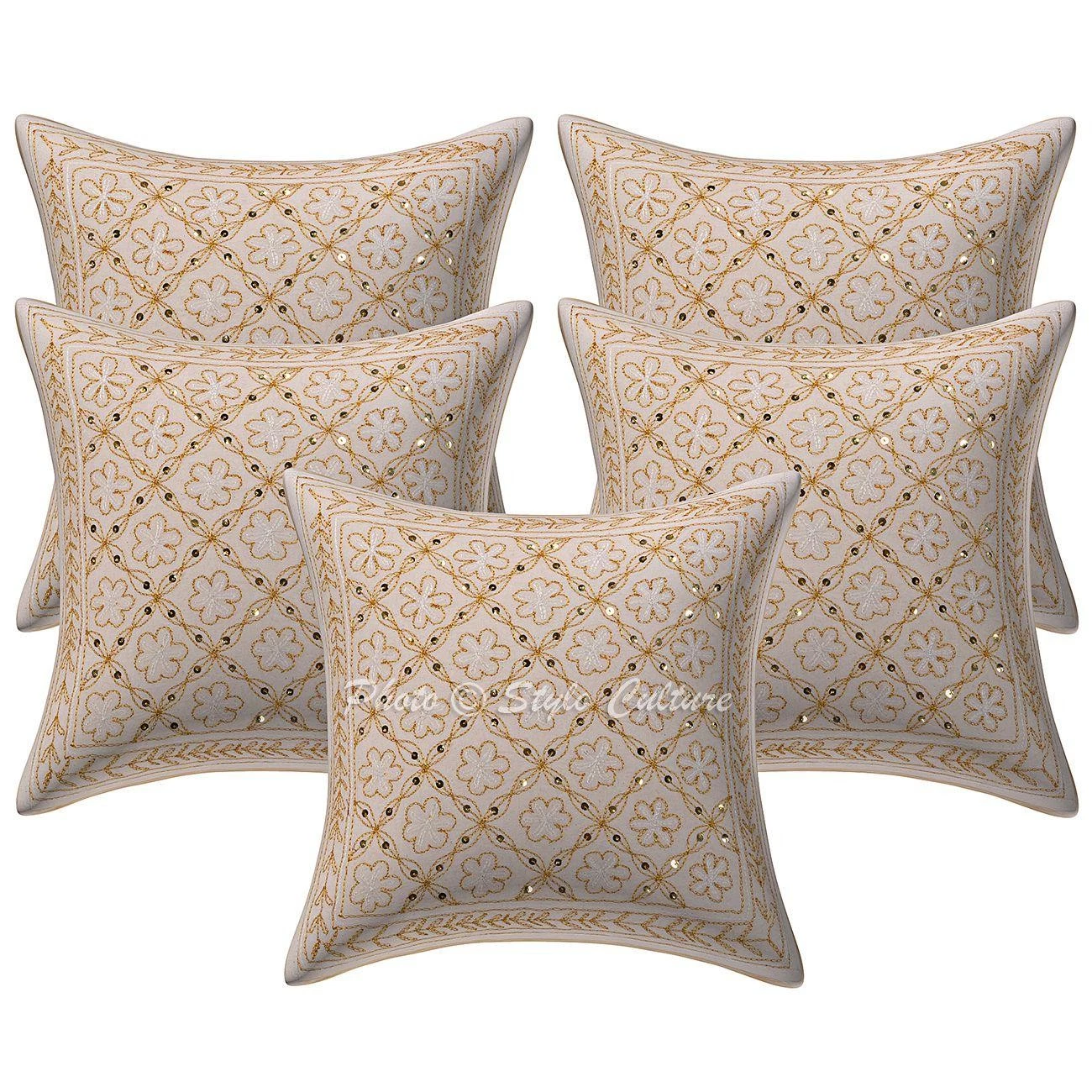 Boho Bohemian Cushion Cover Embroidered Boho Throw Decor Pillow Cover Case