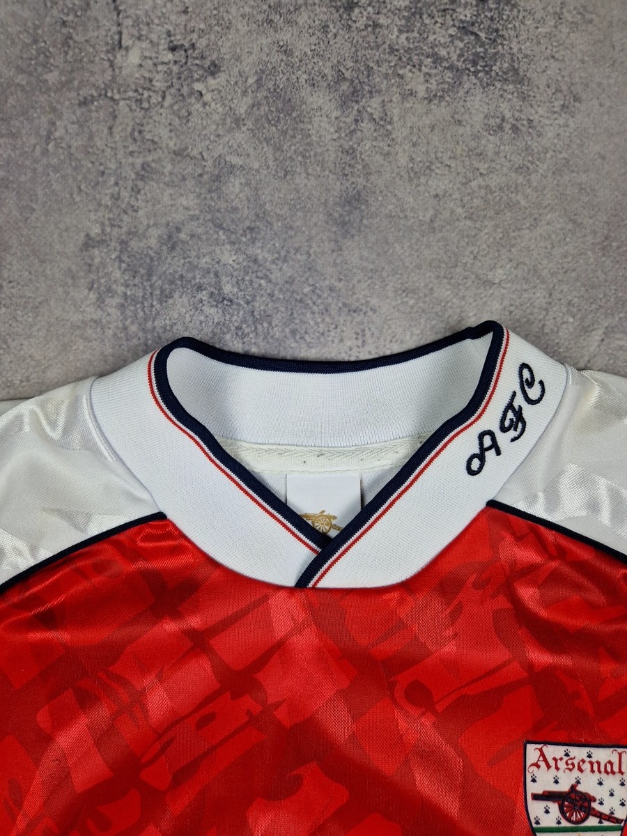 Vintage Arsenal Soccer Jersey Rare 90s Home JVC Football Shirt