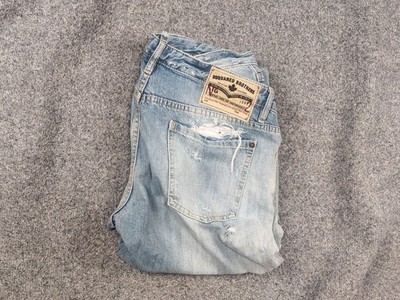 Dsquared2 Design hockney Distressed Denim Blue Patchwork Mom Crazy Jeans