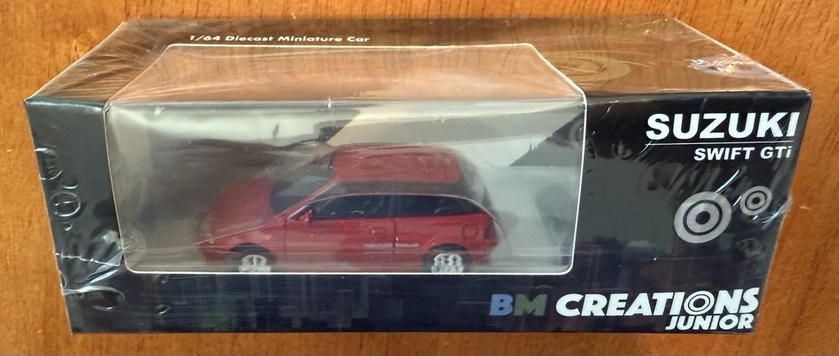 BM Creations 1:64 1989 Suzuki Swift GTi RHD Diecast Model RED