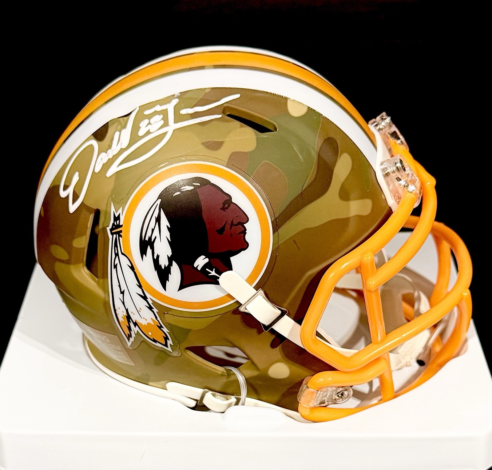 Darrell Green Autographed Signed Washington Redskins Camo Mini Helmet Beckett Certified 