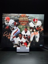 Kevin Mack & Earnest Byner Cleveland Browns Dual Signed 11x14 Photo COA