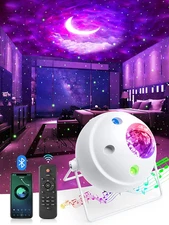 Galaxy Projector Starlight Projector Moon Projector, 48 Light Modes+Rotating Sta