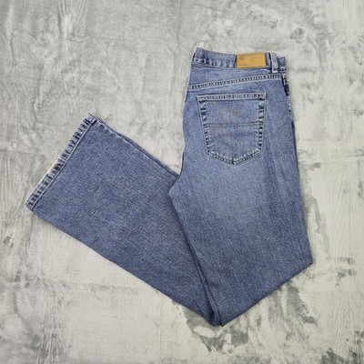 Tommy Hilfiger Damen Low Rise Schlag Jeans Größe 10R Blau Y2K Retro