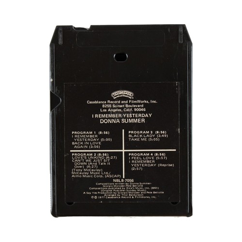 1977 Release - Donna Summer - I Remember Yesterday - 8 Track Cartridge - Picture 2 of 5
