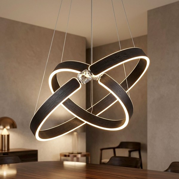 Pendelleuchte HäNgelampe Wohnzimmerlampe Glaskristalle HöHe Verstellbar LED-image