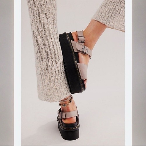 Dr. Martens Voss Quad Sandals Platform Vintage Taupe Womens Size 9 Festival NEW