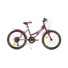 Bicicletta Bambina 420 Sport 20 pollici Girl Bicicletta Nero Rosa Dino Bikes