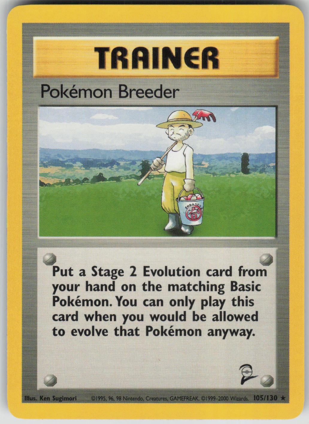 Pokemon TCG Pokemon Breeder Rare Base Set 2 105/130