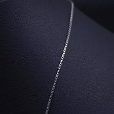 20 1mm, vintage Italian sterling silver 925 box chain necklace