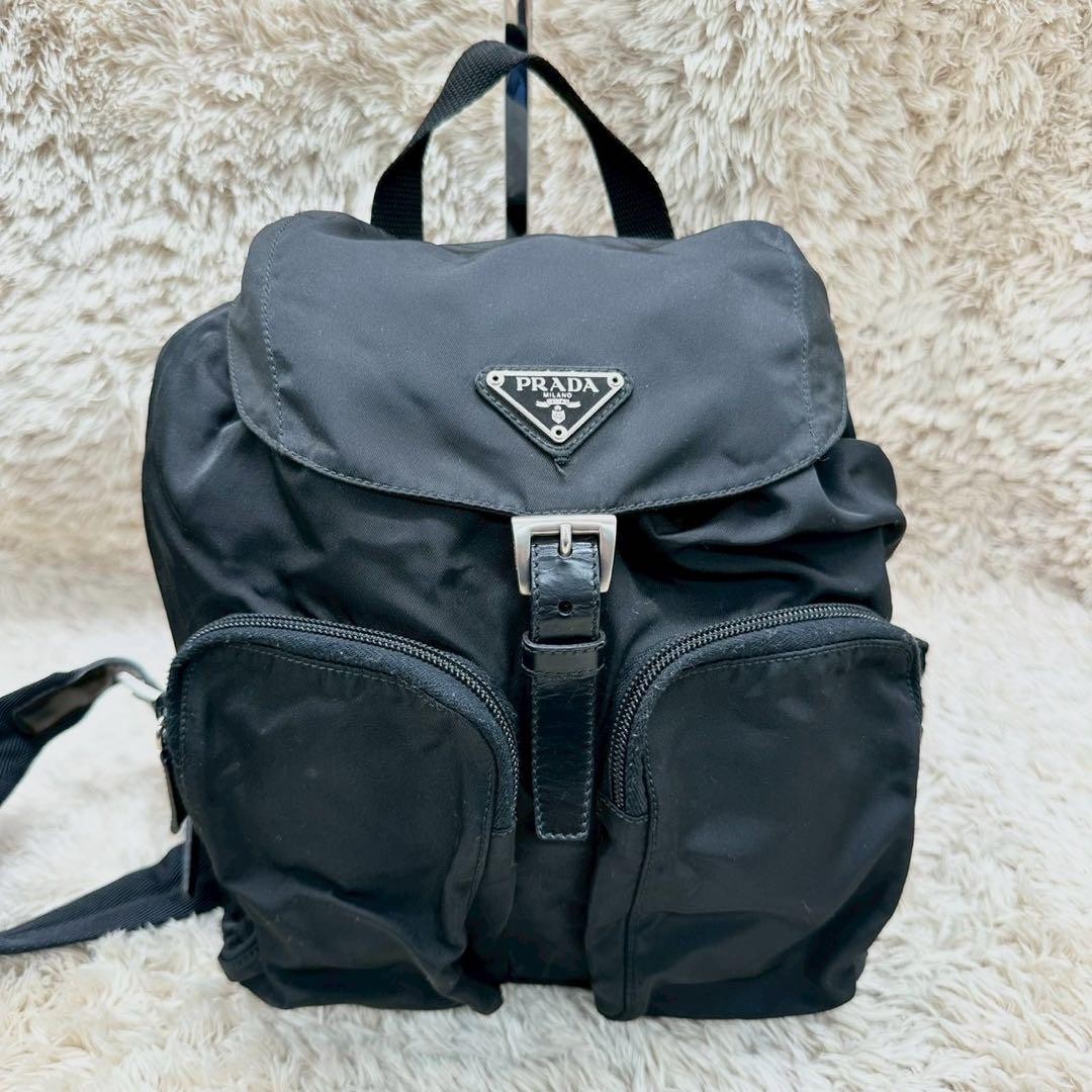 Excellent condition PRADA Backpack Black Nylon Tr… - image 2