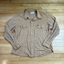 Vintage Wrangler Western Suede Pearl Snap Shirt-- Size XL -- Made in USA 80’s