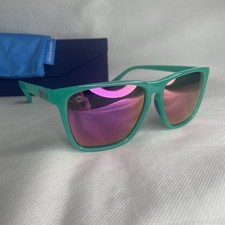 Knockaround Fast Lane Sport Polarized Sunglasses Watermelon Green  Pink Mirror