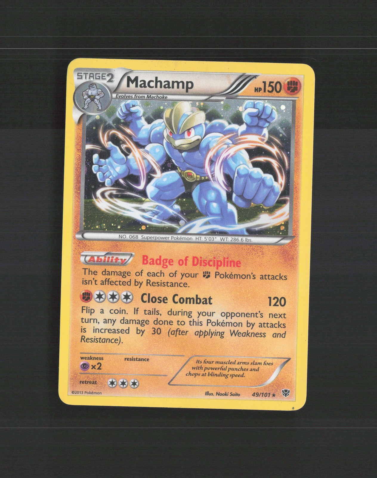 Machamp 49/101 Plasma Blast Cosmos Holo Rare Pokemon Card MP