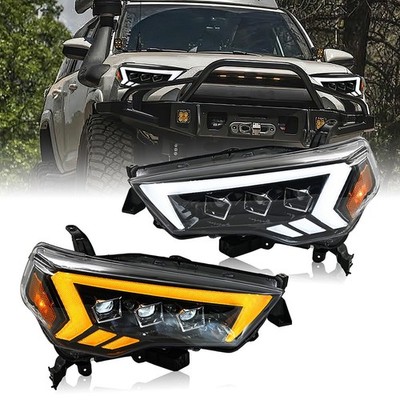 Triple Beam LED Headlight Fit For Toyota 4Runner 2014-2022 Front Lamp Animation
