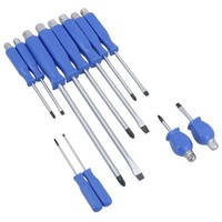 Heavy Duty Engineers Screwdriver Set 12pc Pozi Flat  Head TE010