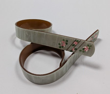 Vintage Hand Painted Celluloid Baby Crib Blanket Clips Set of 2