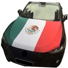 Mexico Car Hood Cover, Flag 4x5ft Car Bonnet Banner, Universal Fit, Elastic