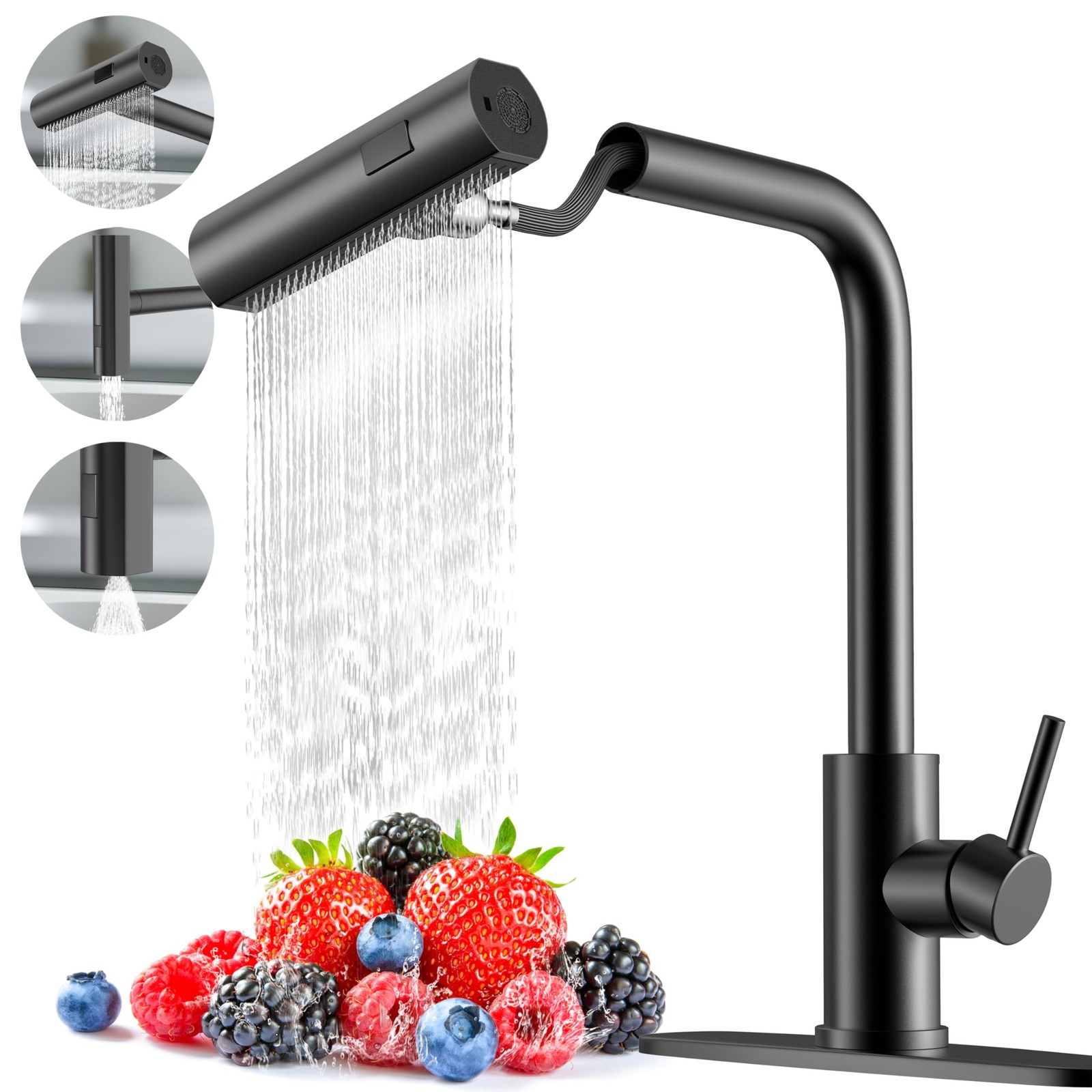 With Pull Down Sprayer, Single Handle, Oil Rubbed...
