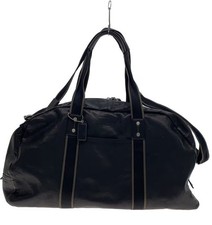 COACH Boston bag Black Leather Men Duffle bag Large
