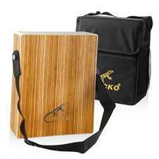 GECKO Travel Cajon Drum - Wooden Percussion Box Musical Instrument with C68Z