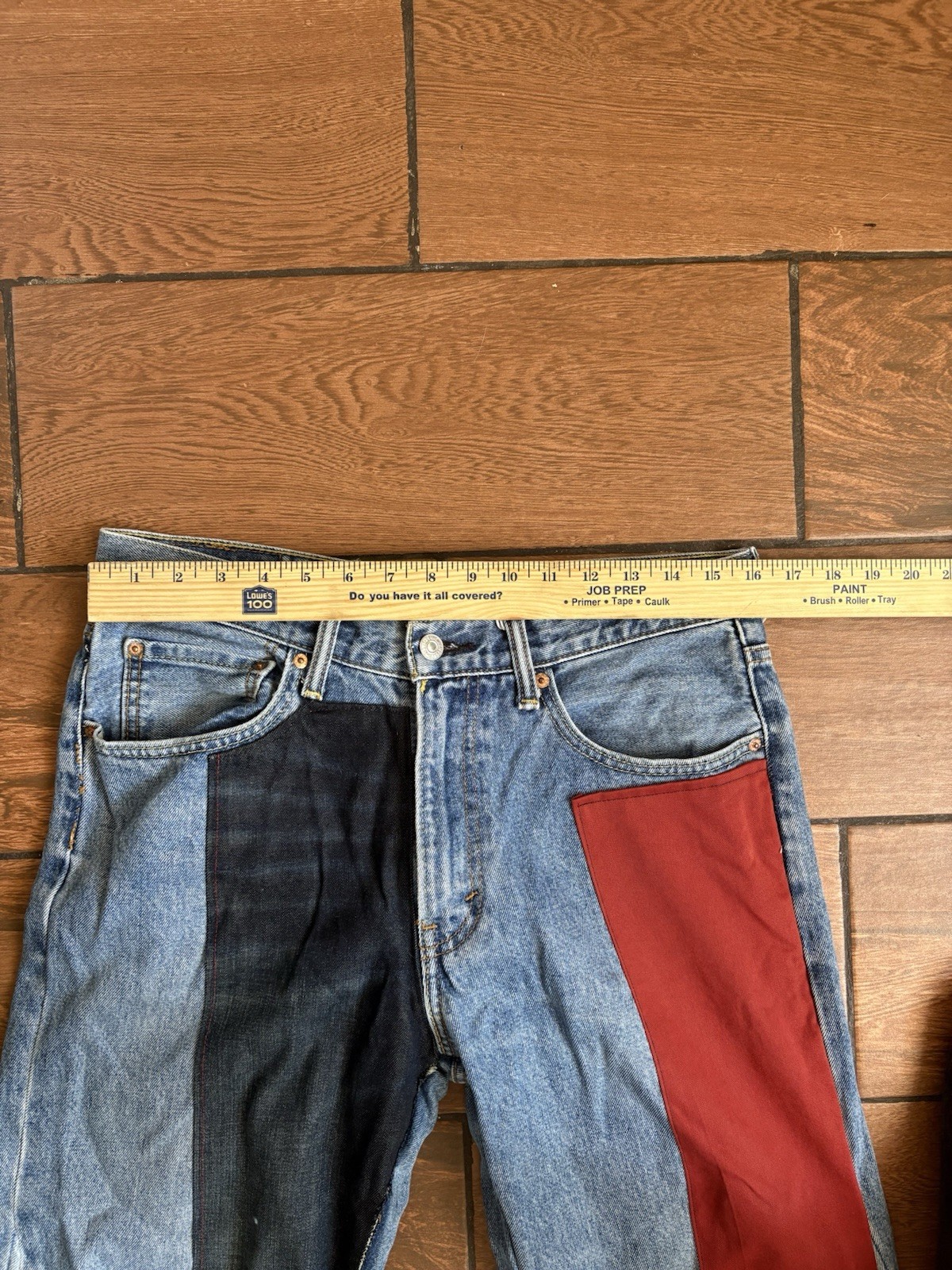 Levi’s 550 Custom Patchwork Playing Cards Jeans B… - image 7