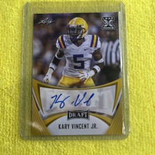 2021 Leaf Draft #BA-KVJ Kary Vincent Jr. Autographs Gold