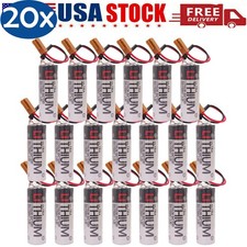   20X ER17500V 3.6V PLC Digital Control Battery With Brown Plug Toshiba ER17500V