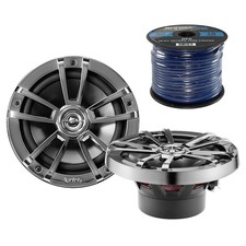 Infinity 6.5" 225W 2-Way Coaxial Marine Speakers, Enrock 50 Feet Of Speaker Wire