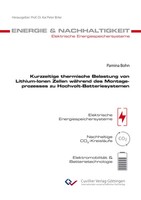 Kurzzeitige Thermische Belastung Von Lithium-Ionen Zellen WäHrend Des...