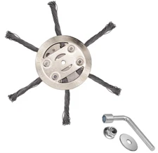 6" Steel Wire Grass Trimmer Head 6 Blades Rotary Brush Weed Cutter