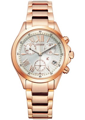 Citizen XC FB1403-53A JDM Eco-Drive Chronograph 32,5mm Roségold Damenuhr