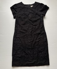 Cable Melbourne Dress Adult Extra Small Black Lined Cotton Silk Round Neck Women