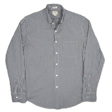 J.Crew Secret Wash Gingham Check Organic Cotton Shirt M Slim Fit Mauritius