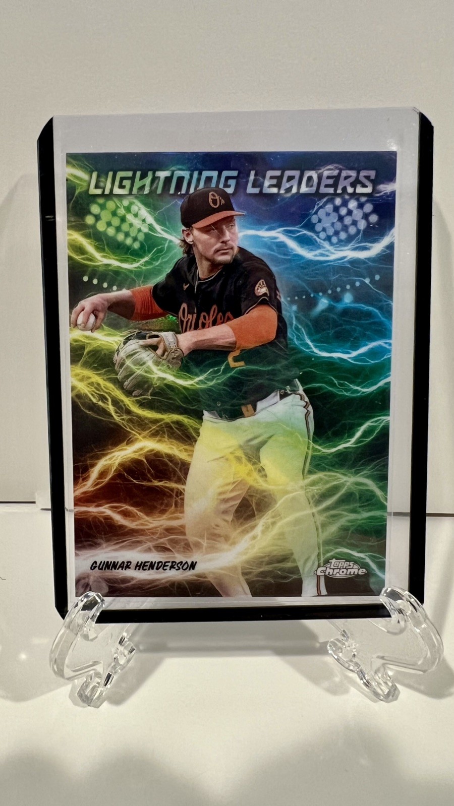 2025 Topps Chrome Gunnar Henderson #LL-4 Baltimore Orioles Lightning Leaders