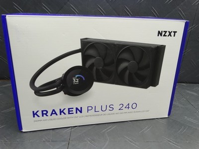 NZXT Kraken Plus 240 Black AIO Liquid CPU Cooler 1.54in LCD RL-KN240-B2