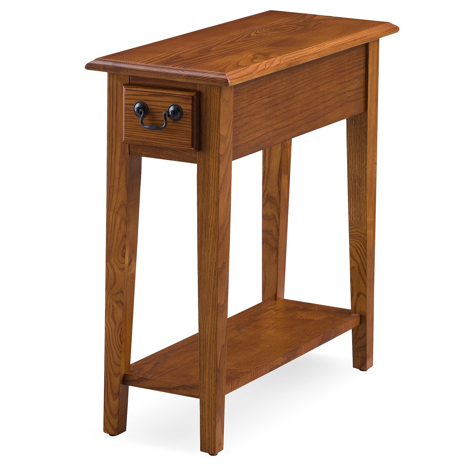 Haven Ridge End Table, Solid Wood, 1 Storage Drawer, Bottom Display Shelf, Na...