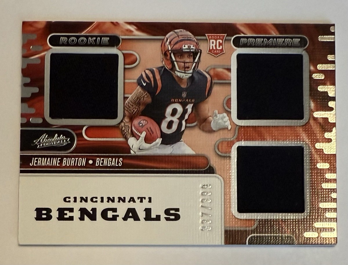 バートンパパ　３ 2024 Panini Absolute Jermaine Burton RC MEM #RPM-JBM 3-Patch